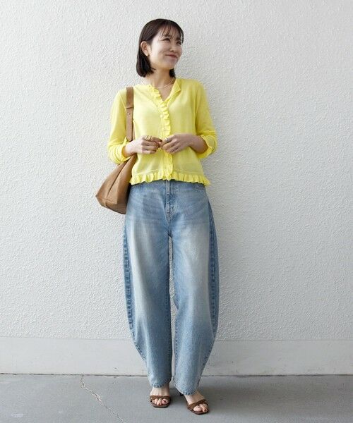 SHIPS / シップス カーディガン・ボレロ | SHIPS any:〈手洗い可能〉コットン ミックス シアー フリル カーディガン | 詳細11