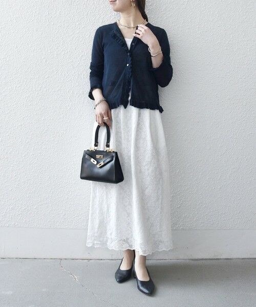 SHIPS / シップス カーディガン・ボレロ | 《予約》SHIPS any:〈手洗い可能〉コットン ミックス シアー フリル カーディガン | 詳細20