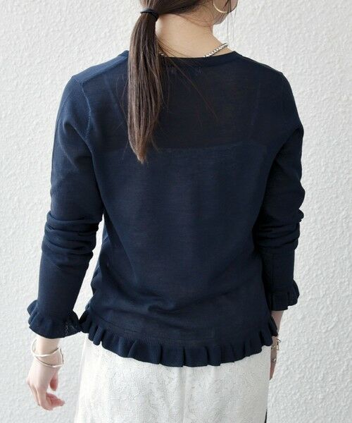 SHIPS / シップス カーディガン・ボレロ | 《予約》SHIPS any:〈手洗い可能〉コットン ミックス シアー フリル カーディガン | 詳細24