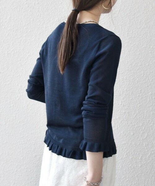 SHIPS / シップス カーディガン・ボレロ | 《予約》SHIPS any:〈手洗い可能〉コットン ミックス シアー フリル カーディガン | 詳細25