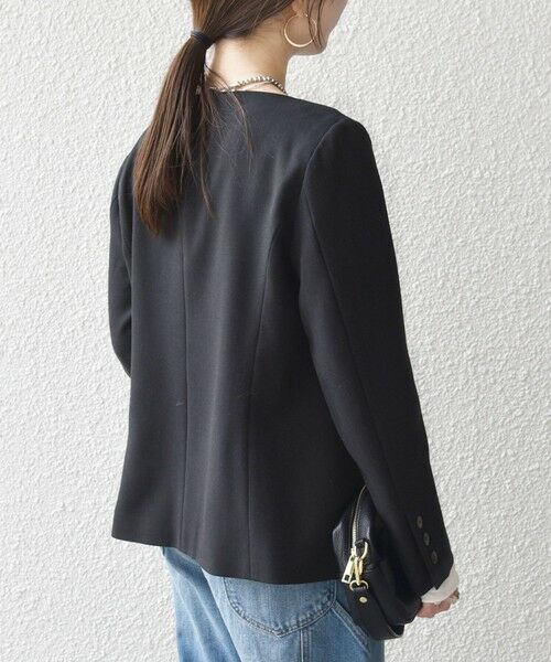 SHIPS / シップス ノーカラージャケット | 《予約》SHIPS any:〈洗濯機可能〉シャーク ノーカラー ジャケット | 詳細6