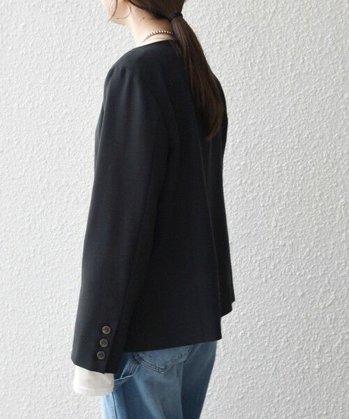 SHIPS / シップス ノーカラージャケット | 《予約》SHIPS any:〈洗濯機可能〉シャーク ノーカラー ジャケット | 詳細8