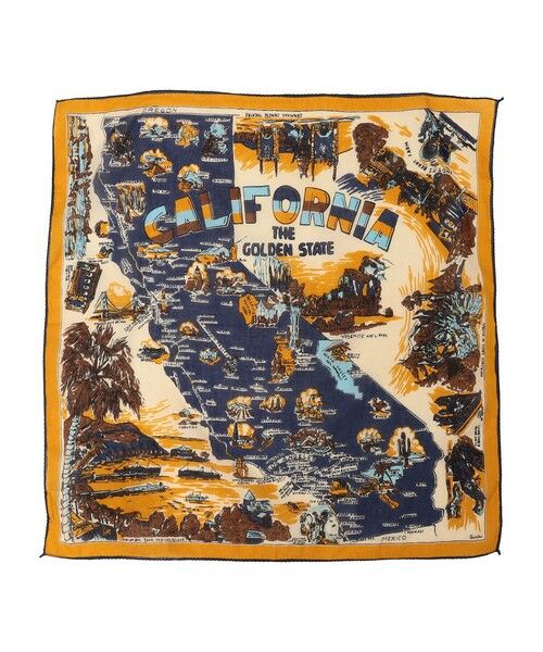 SHIPS / シップス バンダナ・スカーフ | BINDU: マップ バンダナ 26SS（オレンジ）