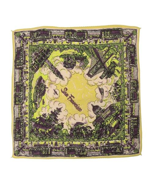 SHIPS / シップス バンダナ・スカーフ | BINDU: マップ バンダナ 26SS（イエロー）