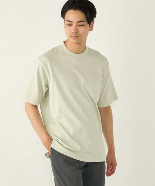SHIPS / シップス Tシャツ | SHIPS Colors:〈抗菌防臭・接触冷感・紫外線軽減〉スムース ビズT◇（ライトグリーン）