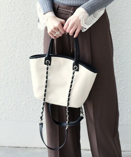 SHIPS / シップス トートバッグ | SHIPS Colors:キャンバス チェーン バッグ◇ | 詳細7