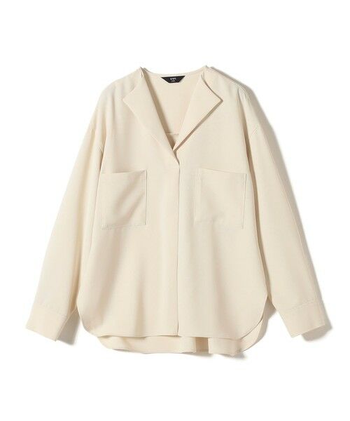 SHIPS / シップス シャツ・ブラウス | SHIPS Colors:〈洗濯機可能〉ジョーゼット Vネック ラペル ブラウス | 詳細1