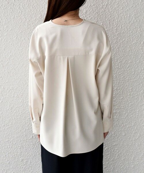 SHIPS / シップス シャツ・ブラウス | SHIPS Colors:〈洗濯機可能〉ジョーゼット Vネック ラペル ブラウス | 詳細5