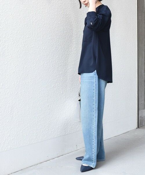 SHIPS / シップス シャツ・ブラウス | SHIPS Colors:〈洗濯機可能〉ジョーゼット Vネック ラペル ブラウス | 詳細24