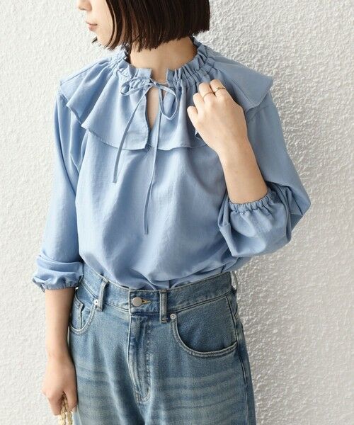 SHIPS / シップス シャツ・ブラウス | SHIPS Colors:〈洗濯機可能〉AIRTUM フリルカラー ブラウス | 詳細14