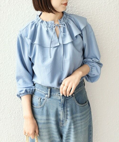 SHIPS / シップス シャツ・ブラウス | SHIPS Colors:〈洗濯機可能〉AIRTUM フリルカラー ブラウス | 詳細15