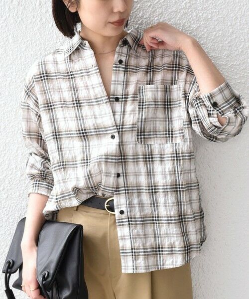 SHIPS / シップス シャツ・ブラウス | SHIPS Colors:〈手洗い可能〉シアー チェック シャツ◇ | 詳細4