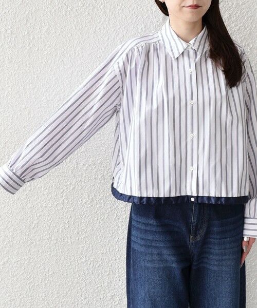 SHIPS / シップス シャツ・ブラウス | SHIPS Colors:〈洗濯機可能〉TC ストライプ シャツ ブルゾン2◇ | 詳細8