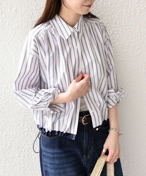 SHIPS / シップス シャツ・ブラウス | SHIPS Colors:〈洗濯機可能〉TC ストライプ シャツ ブルゾン2◇ | 詳細9