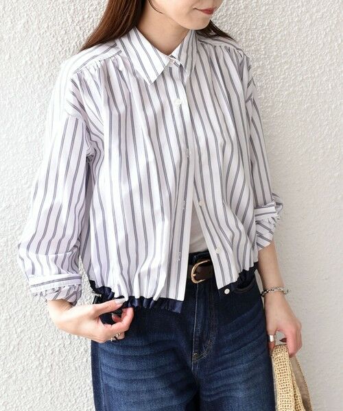 SHIPS / シップス シャツ・ブラウス | SHIPS Colors:〈洗濯機可能〉TC ストライプ シャツ ブルゾン2◇ | 詳細10