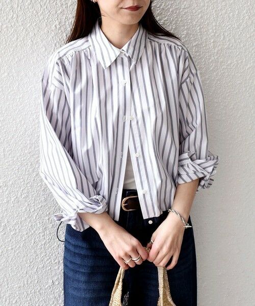 SHIPS / シップス シャツ・ブラウス | SHIPS Colors:〈洗濯機可能〉TC ストライプ シャツ ブルゾン2◇ | 詳細11