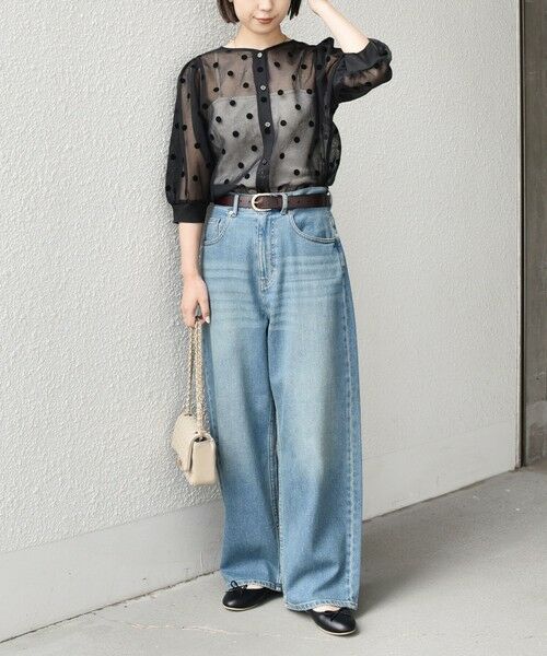 SHIPS / シップス シャツ・ブラウス | SHIPS Colors:〈手洗い可能〉シアー フロッキー ドット 5分袖 ブラウス◇ | 詳細23