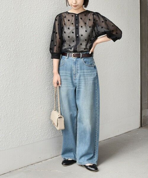 SHIPS / シップス シャツ・ブラウス | SHIPS Colors:〈手洗い可能〉シアー フロッキー ドット 5分袖 ブラウス◇ | 詳細26