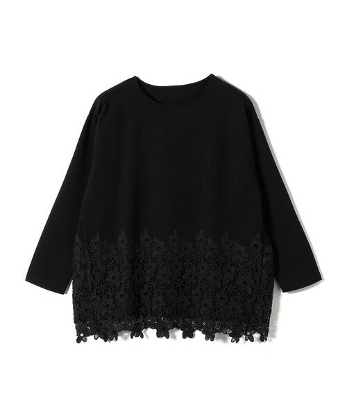 SHIPS / シップス カットソー（半袖以外） | 《追加・新色予約》【WEB限定】SHIPS Colors:ポンチ レース コンビ トップス（無地）◆ | 詳細14
