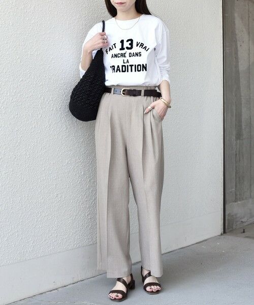 SHIPS / シップス カットソー（半袖以外） | SHIPS Colors:〈洗濯機可能〉26SS フロッキー ロゴ TEE（ロンT） | 詳細3