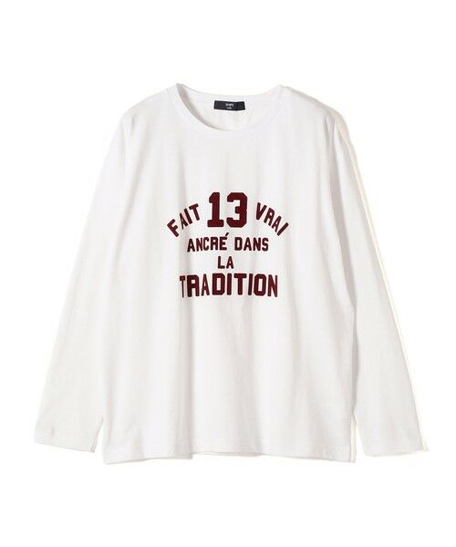 SHIPS / シップス カットソー（半袖以外） | SHIPS Colors:〈洗濯機可能〉26SS フロッキー ロゴ TEE（ロンT） | 詳細6