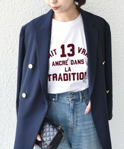 SHIPS / シップス カットソー（半袖以外） | SHIPS Colors:〈洗濯機可能〉26SS フロッキー ロゴ TEE（ロンT） | 詳細9