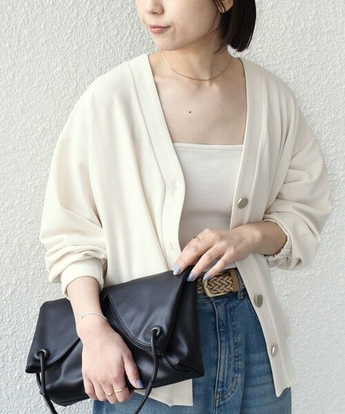 SHIPS / シップス カーディガン・ボレロ | SHIPS Colors:〈手洗い可能〉カット ジョーゼット Vネック カーディガン（セットアップ対応可能） | 詳細5