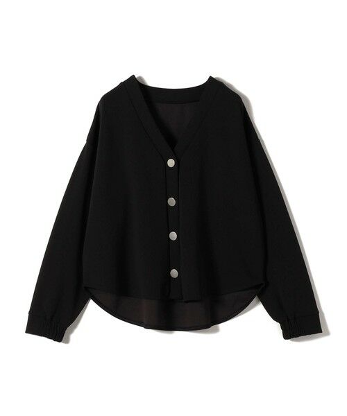 SHIPS / シップス カーディガン・ボレロ | SHIPS Colors:〈手洗い可能〉カット ジョーゼット Vネック カーディガン（セットアップ対応可能） | 詳細7