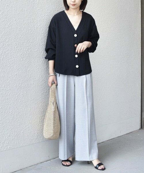 SHIPS / シップス カーディガン・ボレロ | SHIPS Colors:〈手洗い可能〉カット ジョーゼット Vネック カーディガン（セットアップ対応可能） | 詳細17