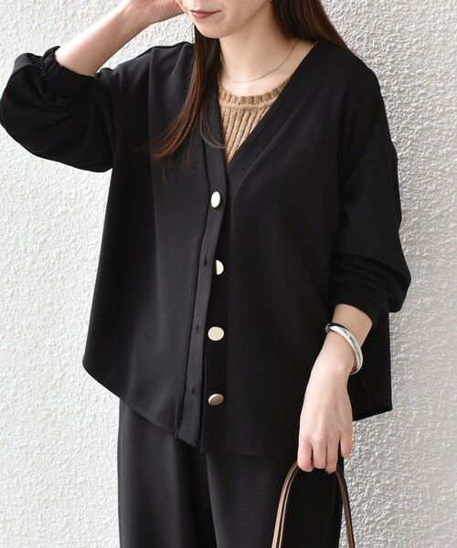 SHIPS / シップス カーディガン・ボレロ | SHIPS Colors:〈手洗い可能〉カット ジョーゼット Vネック カーディガン（セットアップ対応可能） | 詳細18