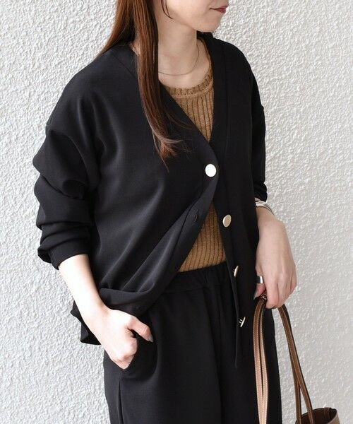SHIPS / シップス カーディガン・ボレロ | SHIPS Colors:〈手洗い可能〉カット ジョーゼット Vネック カーディガン（セットアップ対応可能） | 詳細19