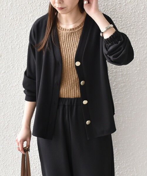 SHIPS / シップス カーディガン・ボレロ | SHIPS Colors:〈手洗い可能〉カット ジョーゼット Vネック カーディガン（セットアップ対応可能） | 詳細23