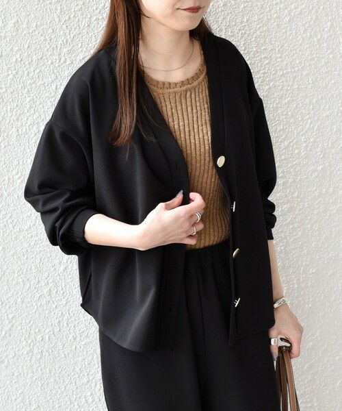 SHIPS / シップス カーディガン・ボレロ | SHIPS Colors:〈手洗い可能〉カット ジョーゼット Vネック カーディガン（セットアップ対応可能） | 詳細24