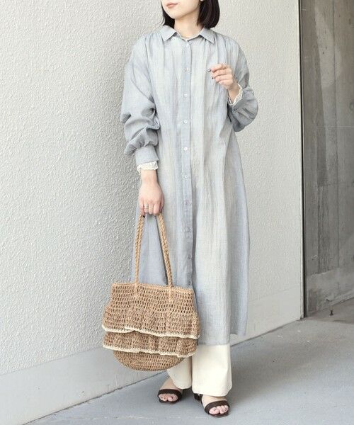 SHIPS / シップス ロング・マキシ丈ワンピース | SHIPS Colors:〈手洗い可能〉ボイル シャンブレー シャツ ワンピース◇ | 詳細17