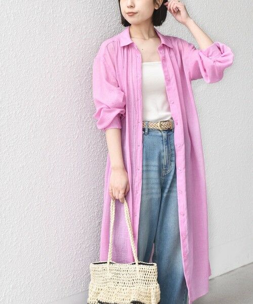 SHIPS / シップス ロング・マキシ丈ワンピース | SHIPS Colors:〈手洗い可能〉ボイル シャンブレー シャツ ワンピース◇ | 詳細20