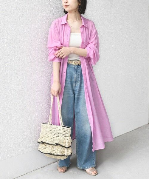 SHIPS / シップス ロング・マキシ丈ワンピース | SHIPS Colors:〈手洗い可能〉ボイル シャンブレー シャツ ワンピース◇ | 詳細21