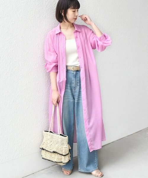 SHIPS / シップス ロング・マキシ丈ワンピース | SHIPS Colors:〈手洗い可能〉ボイル シャンブレー シャツ ワンピース◇ | 詳細23