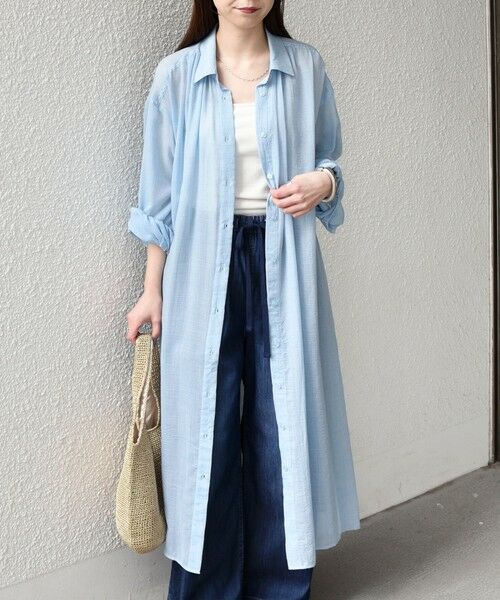SHIPS / シップス ロング・マキシ丈ワンピース | SHIPS Colors:〈手洗い可能〉ボイル シャンブレー シャツ ワンピース◇ | 詳細29