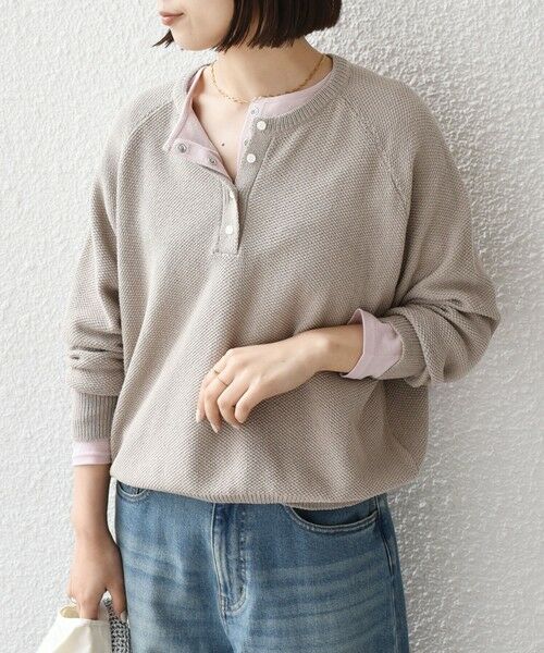 SHIPS / シップス ニット・セーター | SHIPS Colors:〈手洗い可能〉ペーパー ライク ヘンリーネック 2WAY ニット◆ | 詳細19