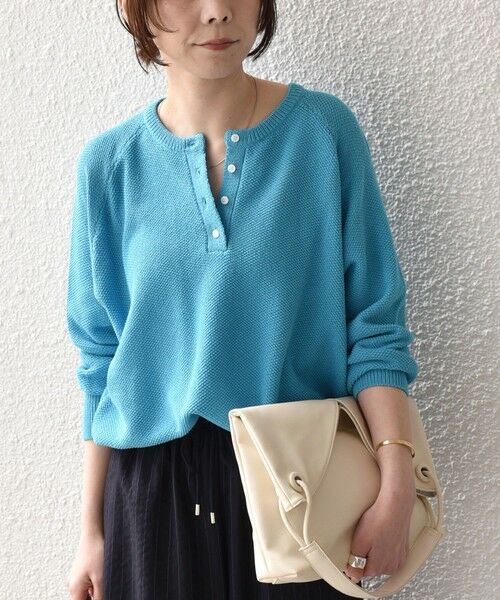 SHIPS / シップス ニット・セーター | SHIPS Colors:〈手洗い可能〉ペーパー ライク ヘンリーネック 2WAY ニット◆ | 詳細26