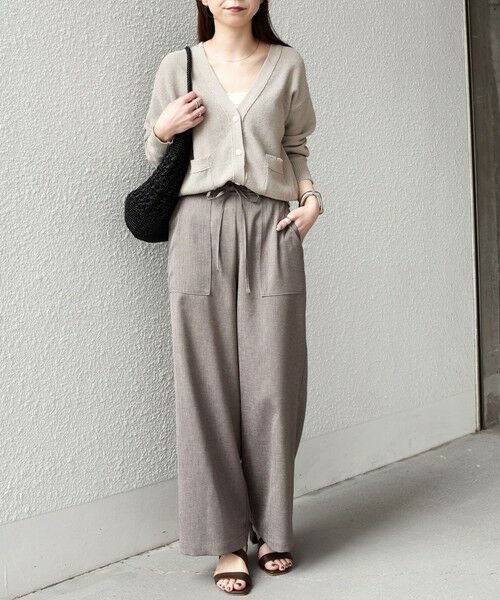 SHIPS / シップス カーディガン・ボレロ | SHIPS Colors:〈手洗い可能〉ペーパー ライク フリンジ ポケット カーディガン◆ | 詳細19