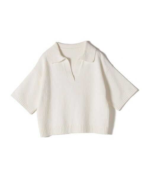 SHIPS / シップス ニット・セーター | SHIPS Colors:〈手洗い可能〉パイル スキッパー 5分袖 ニット◇ | 詳細1