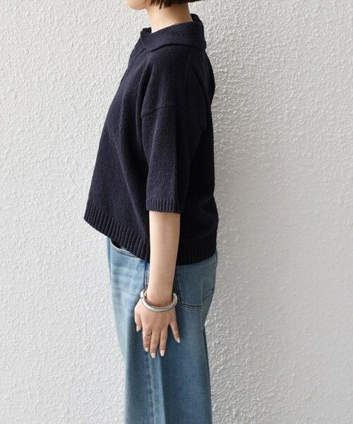 SHIPS / シップス ニット・セーター | SHIPS Colors:〈手洗い可能〉パイル スキッパー 5分袖 ニット◇ | 詳細14