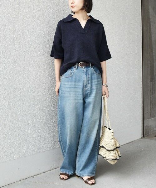 SHIPS / シップス ニット・セーター | SHIPS Colors:〈手洗い可能〉パイル スキッパー 5分袖 ニット◇ | 詳細20