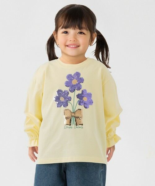 SHIPS / シップス カットソー（半袖以外） | SHIPS Colors:100〜130cm / 〈手洗い可能〉スパンコール 刺繍 ロンT | 詳細15