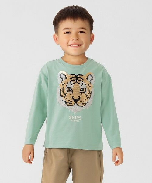 SHIPS / シップス カットソー（半袖以外） | SHIPS Colors:100〜130cm / 〈手洗い可能〉スパンコール 刺繍 ロンT | 詳細23