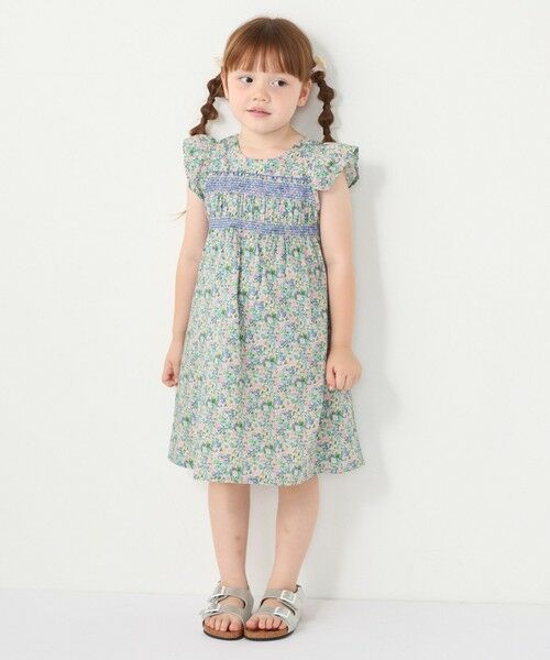 SHIPS / シップス ロング・マキシ丈ワンピース | SHIPS Colors:90〜140cm /〈洗濯機可能〉スモッキング フラワー ワンピース◇ | 詳細11
