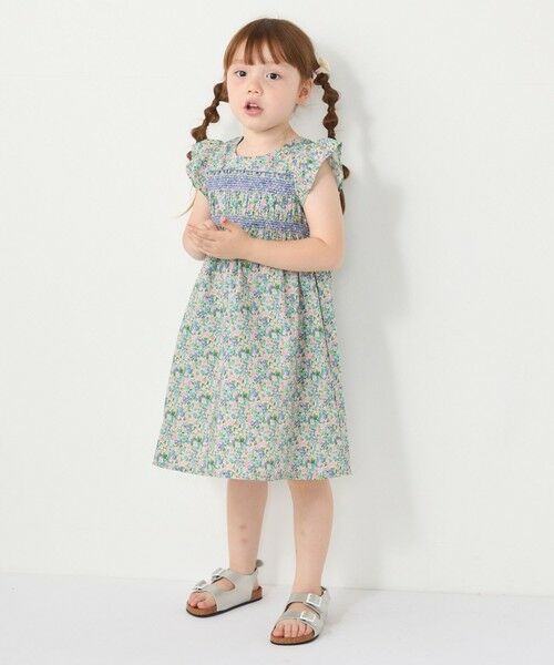 SHIPS / シップス ロング・マキシ丈ワンピース | SHIPS Colors:90〜140cm /〈洗濯機可能〉スモッキング フラワー ワンピース◇ | 詳細12