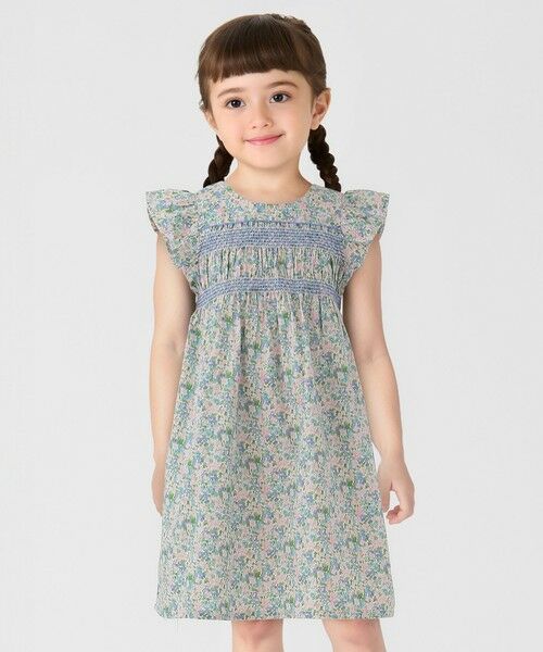 SHIPS / シップス ロング・マキシ丈ワンピース | SHIPS Colors:90〜140cm /〈洗濯機可能〉スモッキング フラワー ワンピース◇ | 詳細17