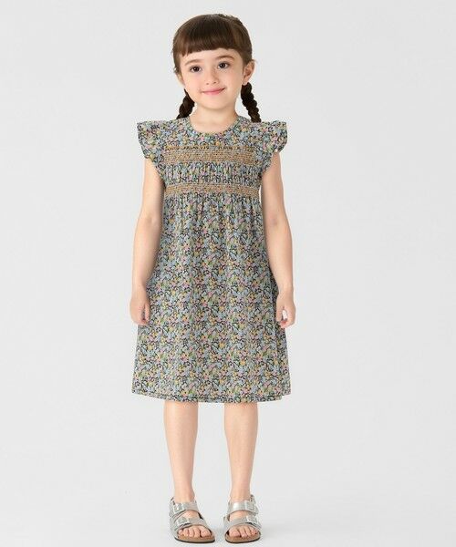 SHIPS / シップス ロング・マキシ丈ワンピース | SHIPS Colors:90〜140cm /〈洗濯機可能〉スモッキング フラワー ワンピース◇ | 詳細12